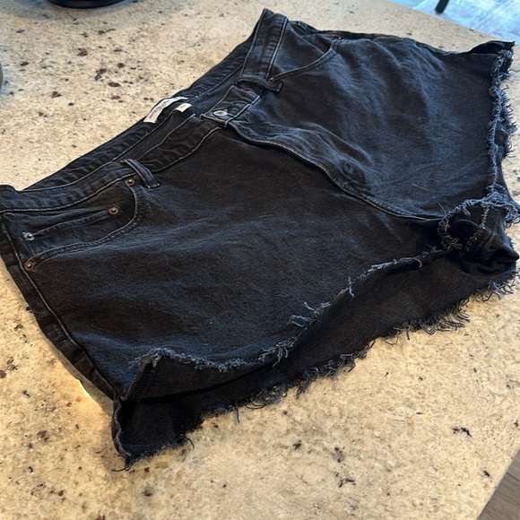Abercrombie Black Shorts Curve Love Size 35 - Picture 2 of 5